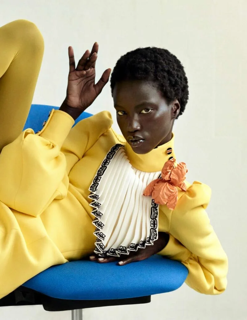 Anok Yai In Louis Vuitton for Vogue Netherlands March 2020 Anne